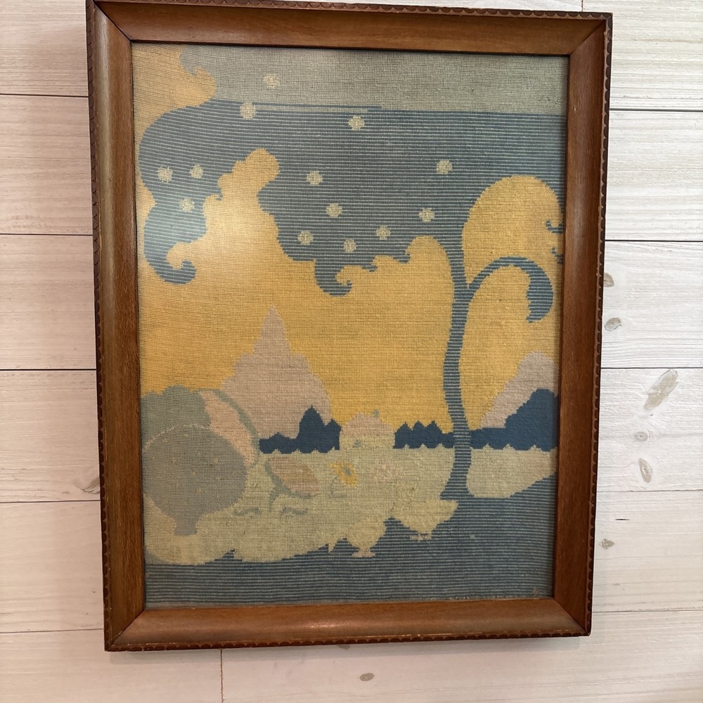 Antique c1926 Parsons School of Design Needlepoint Jean Elizabeth Morris Ellor
